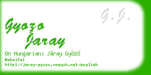 gyozo jaray business card