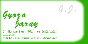 gyozo jaray business card